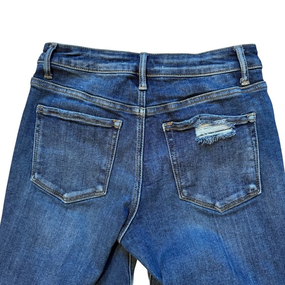 Lovervet Vintage High Rise Stretch Crop Distressed Straight Jean, Sz 27/5 - Picture 13 of 16